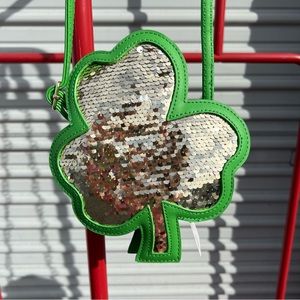 Target Cat and Jack Kids Shamrock Green Purse with Sequins